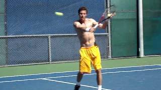 Marat Safin taking some volleys in practice [upl. by Rains654]