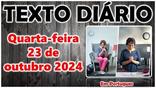 🟠 Texto diário de hoje em português ✅ Quartafeira 23 de outubro 2024 [upl. by Berni]