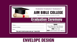 How To Design A Professional GRADUATION CEREMONY ENVELOPE  Photoshop Tutorial [upl. by Colwen]