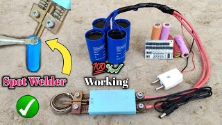 Amazing Inventions  How To Make Powerful Spot Welder Using Fan Capacitor [upl. by Reeta]