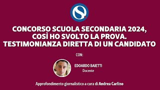 Concorso scuola secondaria il racconto di Edoardo “Così ho passato la prova scrittaquot [upl. by Aissat]