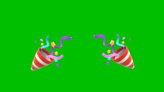 Party Popper with Confetti Green Screen Animation Effect HD Footage [upl. by Byrne]