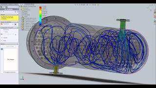 Simulacion de Recorrido  Intercambiador de Calor a Tubos 2avi [upl. by Stefa]