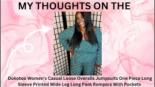 Dokotoo Womens Casual Loose Overalls Jumpsuits  Product Review [upl. by Sharlene]