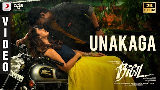 Bigil  Unakaga Official Lyric Video  Thalapathy Vijay Nayanthara  ARRahman  Atlee  AGS [upl. by Andria]