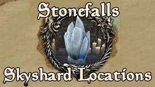 ESO Stonefalls All Skyshard Locations updated for Tamriel Unlimited [upl. by Lyndsey827]