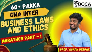 CMA Inter Business Laws and Ethics Game Changer Law Marathon Part1 [upl. by Pears]