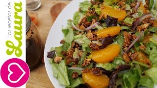 Como hacer ENSALADA CON ALMENDRAS Y FRUTAS Comida Saludable  Almond Mandarin Salad [upl. by Ecirtnom]