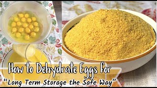 How to Dehydrate Eggs Safely So That They Last Years [upl. by Elsilrac]