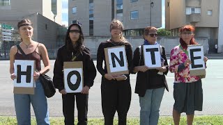 Hundreds rally in France in support of mass rape victim  AFP [upl. by Vincent]