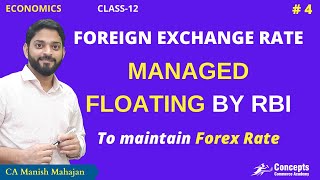 MANAGED FLOATING by RBI  Dirty Floating  Foreign Exchange Rate Management  Class 12 Economics [upl. by Leacock]