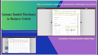 Customs Bonded Warehouse Location for PurchaseImport and SalesExport in Business Central [upl. by Mara]