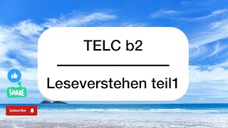 Leseverstehen b2  Teil 14 [upl. by Cl767]