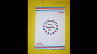 Easy handmade greeting card for best friendHow to make friendship day card [upl. by Obed]