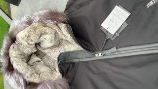 Mackage Fulton fur bomber jacket with silverfox  grey rabbit black ǀ Jacke schwarz Silberfuchs [upl. by Otsugua902]