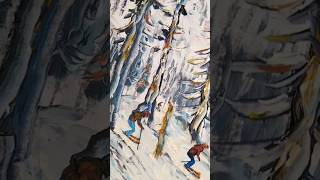 Aspen ski art skiing snowboarding art painting artgallery [upl. by Etiragram]