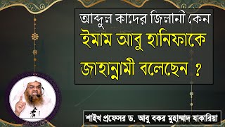 প্রশ্ন  আব্দুল কাদের জিলানী কেন ইমাম আবু হানিফাকে জাহান্নামী বলেছেন ড আবু বকর মুহাম্মাদ যাকারিয়া [upl. by Eadrahc]