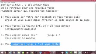 Comment savoir qui regarde ton mur facebook [upl. by Fregger893]