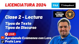 Clase 2  Tipos de texto y tipos de discurso  Curso Gratis PAA 2024 [upl. by Yasnil]