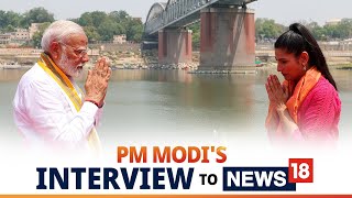 PM Modis interview to Rubika Liyaquat of News 18 India in Varanasi [upl. by Husha]