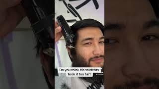 Part1 Highschool teacher wants to try edgar cut haircut barber viral barberhustle [upl. by Harlin]