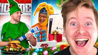 SIDEMEN CHRISTMAS MUKBANG REACTION [upl. by Shanley]