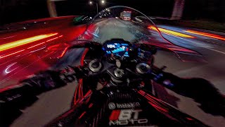 BMW S1000RR “CHILL” NIGHT RIDE PUSHING LIMITS PURE SOUND [upl. by Nytsrik]