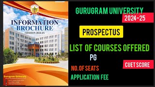 Gurugram university govt msc zoology botany etc admissions 2024 pg [upl. by Towney635]