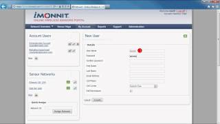 Create and Edit iMonnit Wireless Sensor Network Users [upl. by Asilrak]