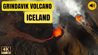 Fly Over Two Active Volcanic Vents Current State Of The Iceland Volcano on September 3rd 2024 [upl. by Belak]