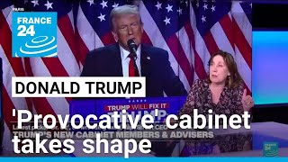 Provocative appointments as Trump cabinet takes shape • FRANCE 24 English [upl. by Holloway804]