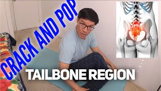 How to Crack My Lower Back and Pop Tailbone Pain Away Stretch Guide  No Chiropractor Needed [upl. by Akinnor]