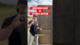 Solid Wood Door vs 12 Gauge Shotgun bulletproof pewpew guns [upl. by Adnaloj656]