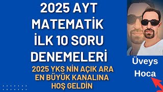 AYT Matematik İlk 10 soru Denemeleri 5💥Gerçek Bir Sınav Provası 2024 AYT Seviyesinde🔥PDF aşağıda [upl. by Merrile]