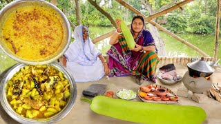 কচি লাউ দিয়ে মজার দুটি রেসিপি 😳farm fresh lauki ki recipe [upl. by Davey]