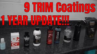 9 Way Plastic Trim RestoreProtectant Comparison 1 YEAR UPDATE [upl. by Eustacia]