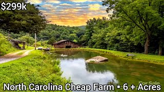 North Carolina Log Cabins For Sale  299k  Pond  Stream  North Carolina Real Estate For Sale [upl. by Atalie]