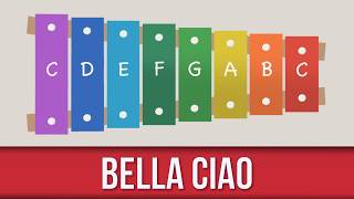 How to play Bella Ciao on a Xylophone Easy Songs Tutorial [upl. by Notrem]