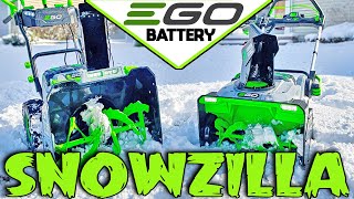 RIP GAS EGO 2Stage amp SingleStage Cordless Battery Snow Blower Review ❄️❄️❄️ [upl. by Sirapal]