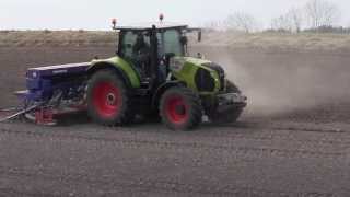 Bredsgaard AS præsentere  CLAAS ARION 550 demokørsel med 4 meter såsæt [upl. by Brent]