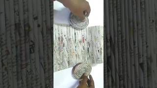 Newspaper bag  how to make paper bag  newspaper craftshortvideo shorts short craft viralvideo [upl. by Tressia862]