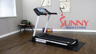 Sunny Health amp Fitness SFT7515 Smart Treadmill with Auto Incline [upl. by Ardnoid]