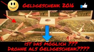 Geldschein falten zum Flugzeug Oder zur Drohne  Das Geldgeschenk [upl. by Narhem]