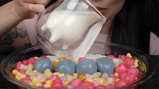 BUA LOY BEST THAI DESSERT ASMR RELAXING EATING SOUNDS NO TALKING  SASASMR [upl. by Putscher860]