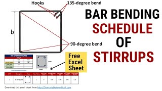 BBS of 2L StirrupsTies  Bar bending schedule  Cutting length of Stirrups  Civil Tutor [upl. by Gerdy]