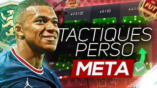 LES MEILLEURES TACTIQUES PERSO META EN CE MOMENT FIFA 22 [upl. by Nidla548]