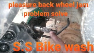 Pleasure scooty rear wheel jam problem solve how to solve back wheel jam problem of all scooty 👍👍 [upl. by Assenat]