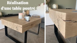 Réalisation dune table poutre [upl. by Anelim850]