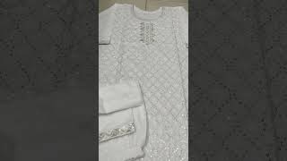 gorgeous stylish stitched white color cotton sequin coords dress for women fashion coordset [upl. by Rednael]