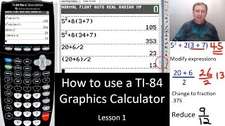 TI84 Plus Calculator Basic Features  Lesson 1 [upl. by Eladnek]